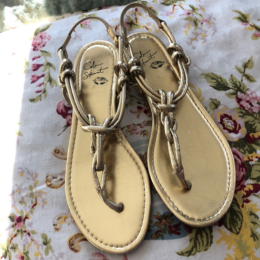 Colin Stuart Gold Sandals